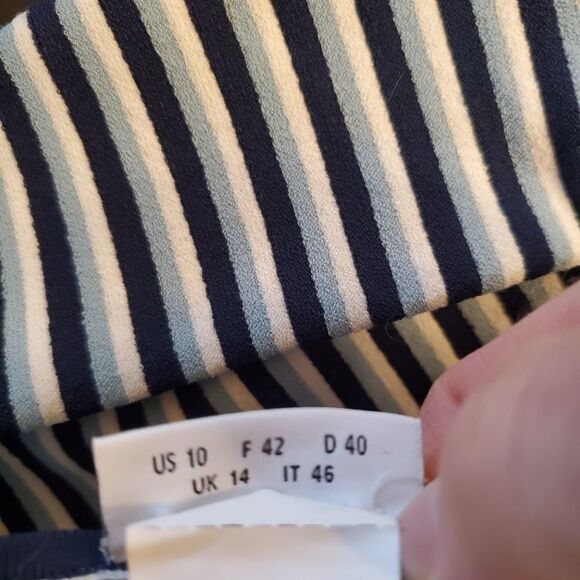 Akris Punto Stripe Crop Cardigan sz 10 - Picture 15 of 15